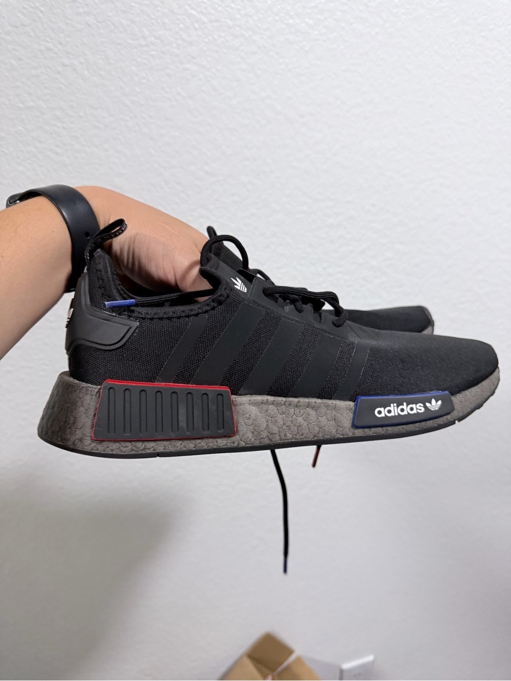 adidas Men’s NMD_R1 Black Casual Sneaker - Picture 6 of 9